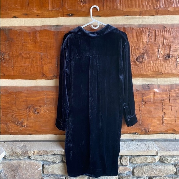 Vince Midnight Blue Velour Dress Size Small - Picture 2 of 8
